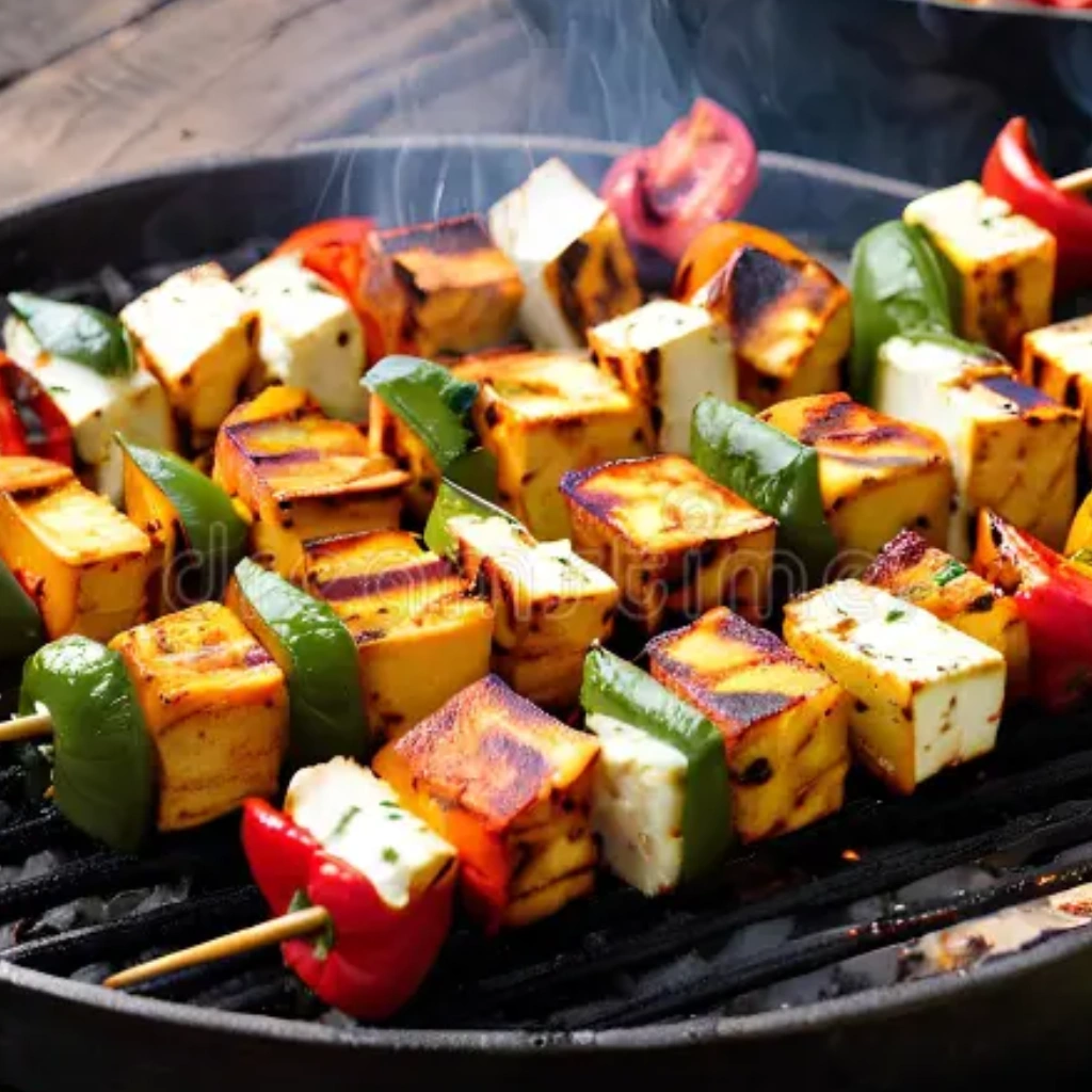 Grilling the Skewers