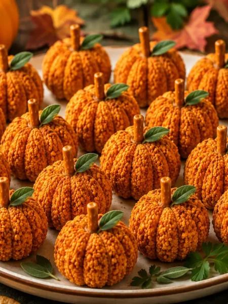 Mini Pumpkin Cheese Balls