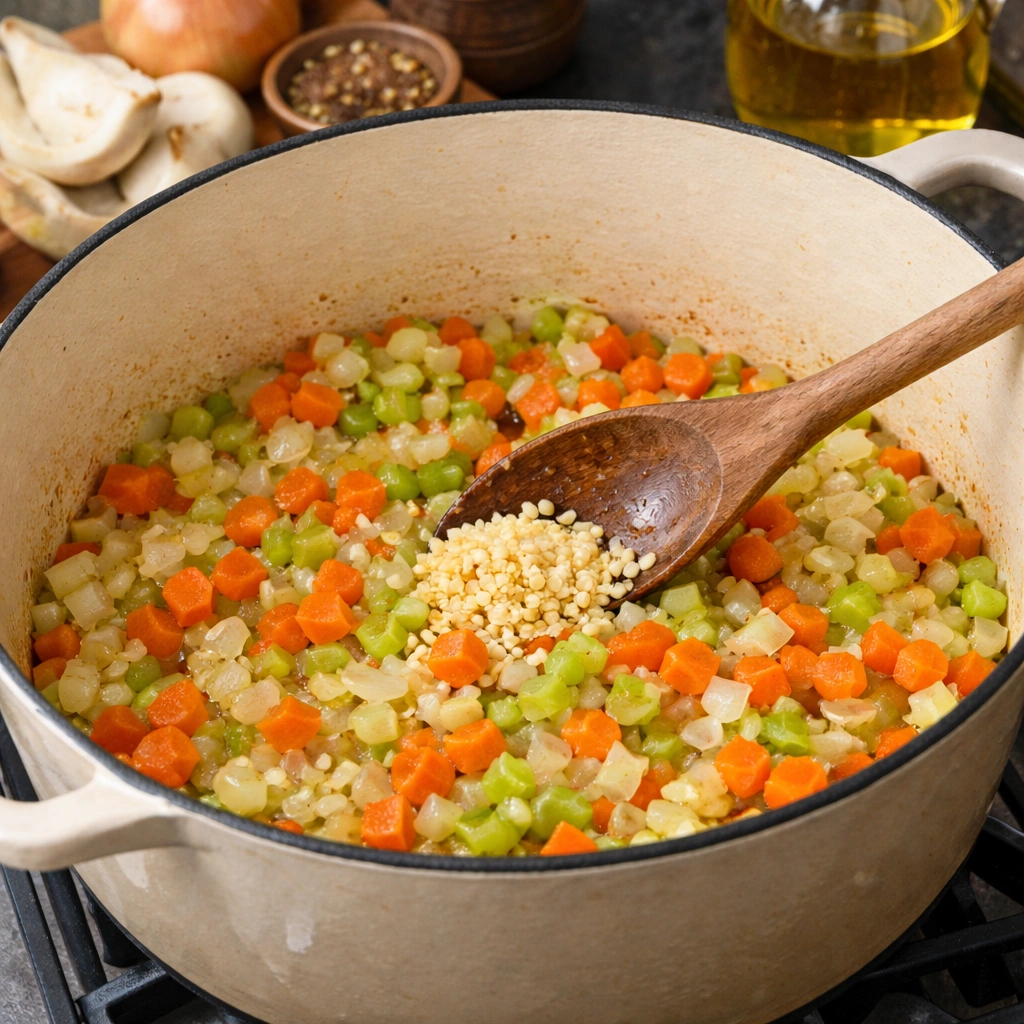 Sautéing the Vegetables