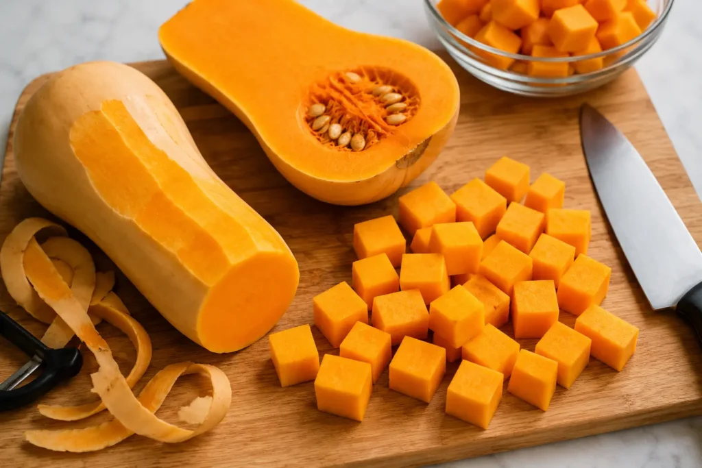 peel and cube your butternut squash