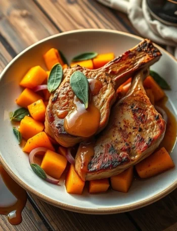 Pork Chops with Butternut Squash