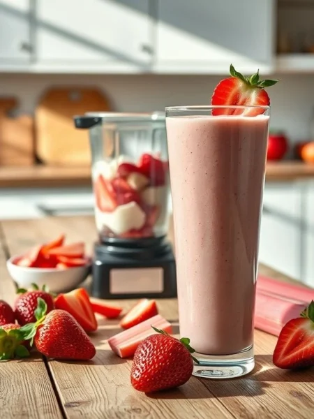 Strawberry Rhubarb Smoothie