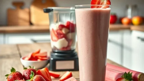 Strawberry Rhubarb Smoothie