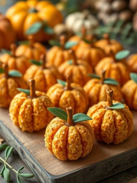 Mini Pumpkin Cheese Balls