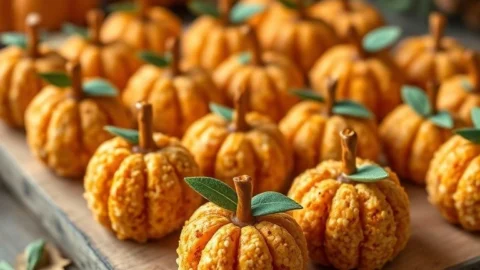 Mini Pumpkin Cheese Balls