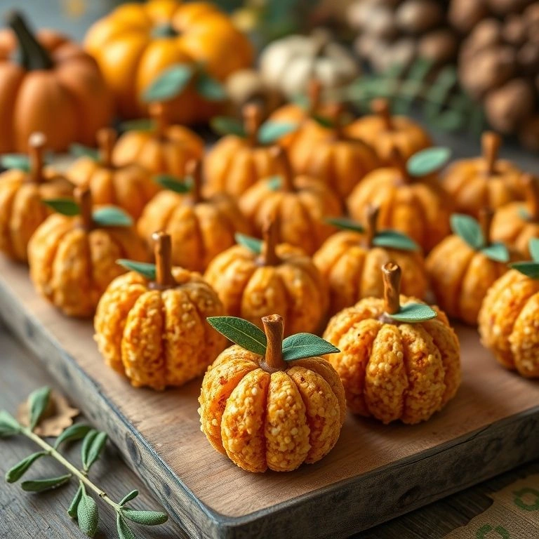 Mini Pumpkin Cheese Balls