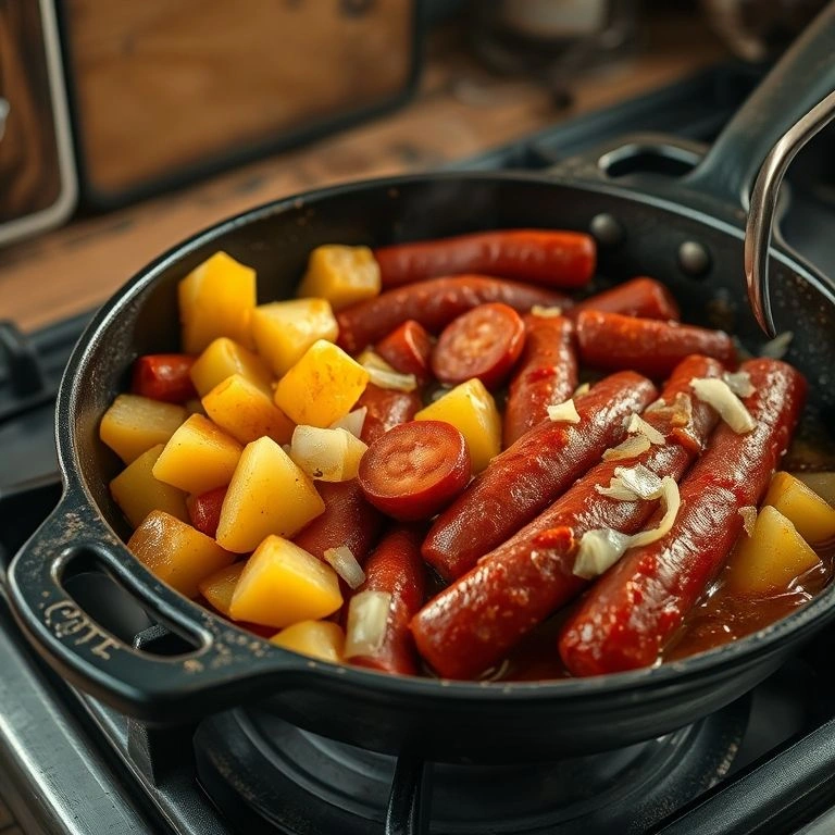 Making the Potato-Chorizo Filling