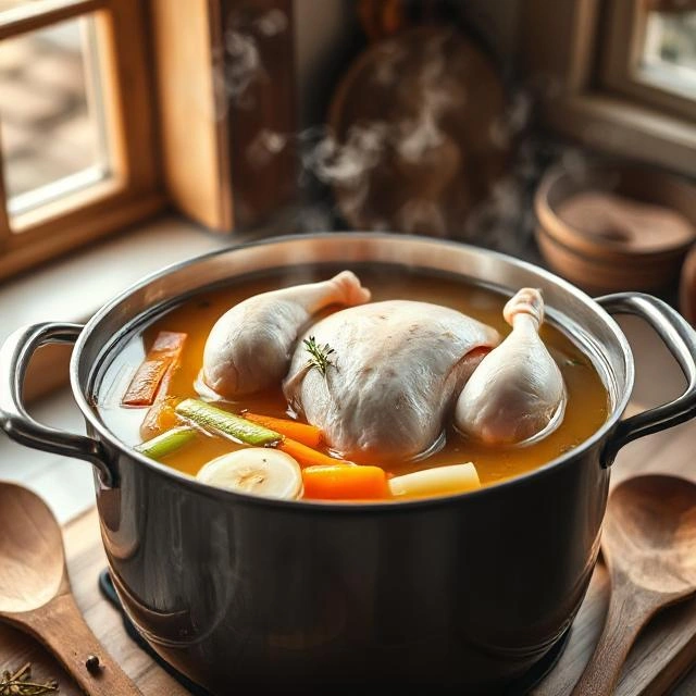 Prepare the Chicken and Broth Base