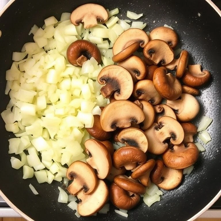 Sauté the Aromatics and Mushrooms