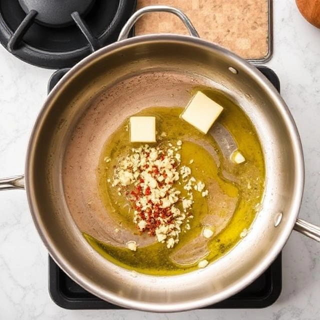 Create the Base for Your Rosé Shrimp Scampi