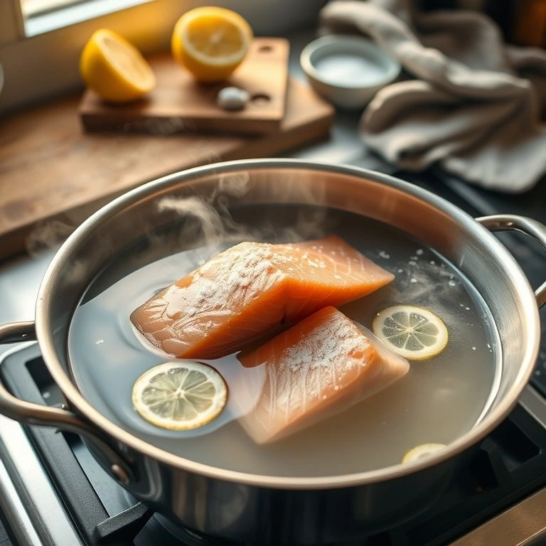 Poach the Fresh Salmon