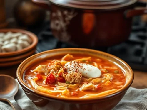 Hungarian Chicken Paprikash Soup