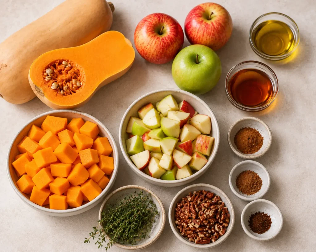 Ingredients of Apple and Butternut Squash Bake Recipe