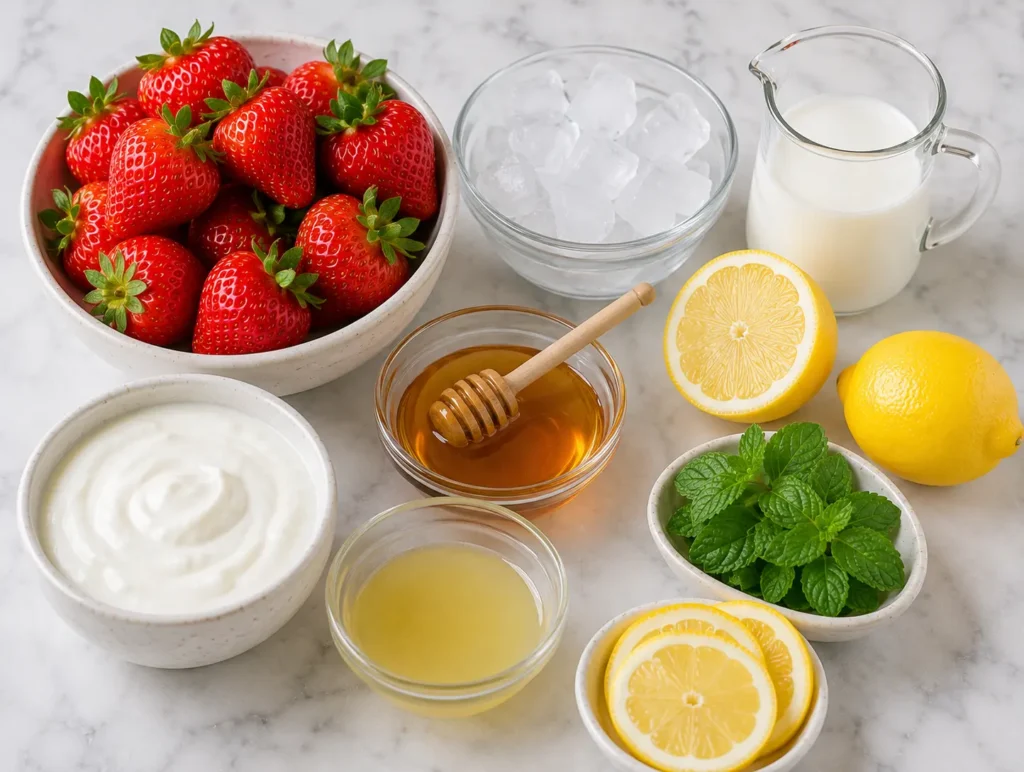 Strawberry Lemonade Smoothie Ingredients