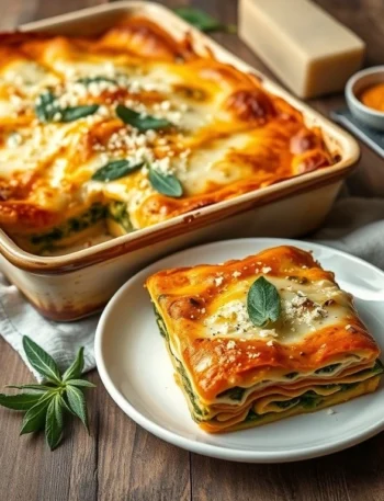 Pumpkin Spinach Lasagna