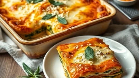 Pumpkin Spinach Lasagna