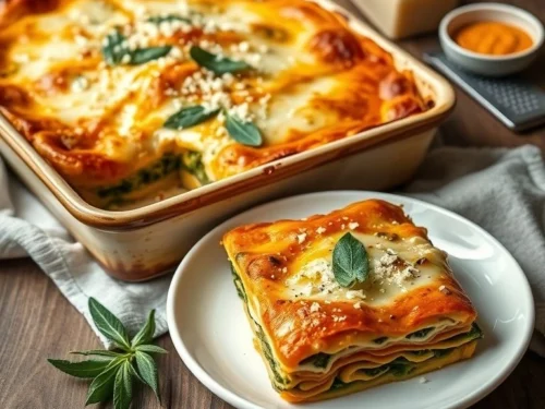 Pumpkin Spinach Lasagna