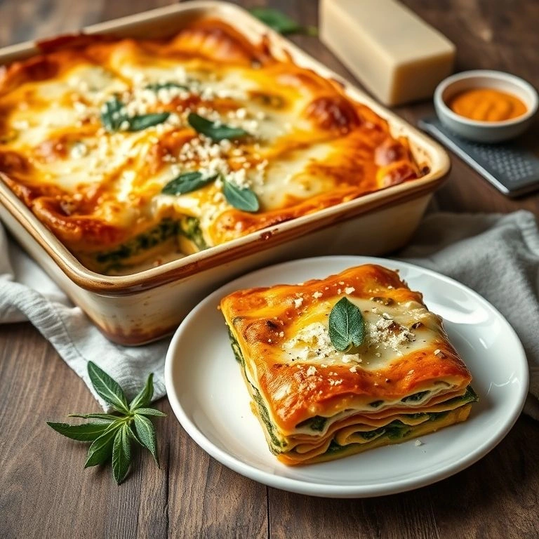 Pumpkin Spinach Lasagna