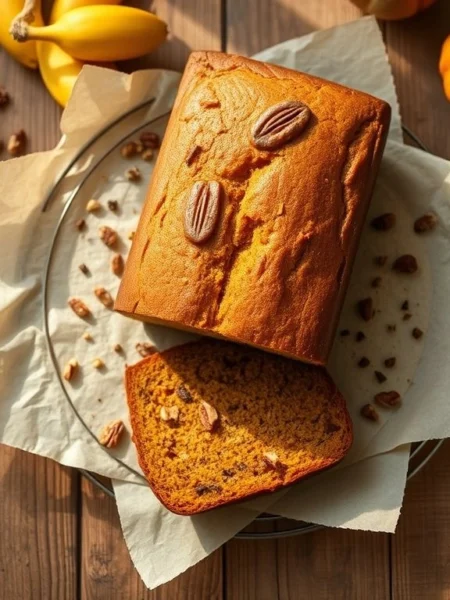 Vegan Pumpkin Banana Bread