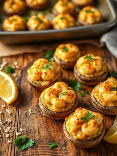 Shrimp Scampi Stuffed Mushrooms