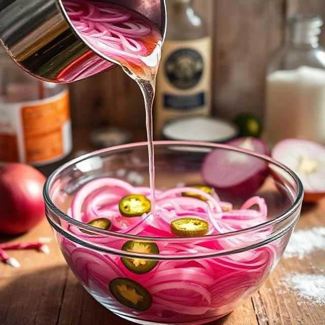 Preparing the Pickled Onions