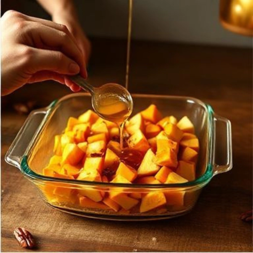 Adding Olive Oil and Maple Syrup