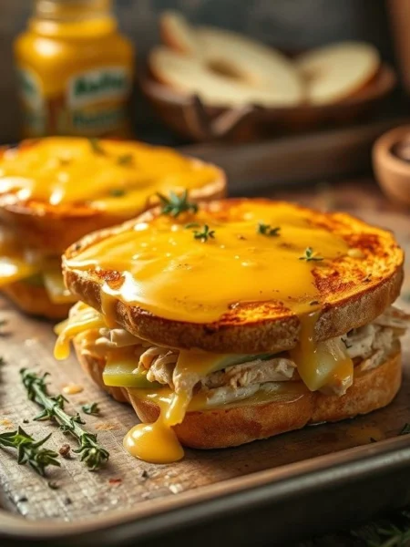 Apple Cheddar Chicken Melts