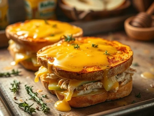 Apple Cheddar Chicken Melts