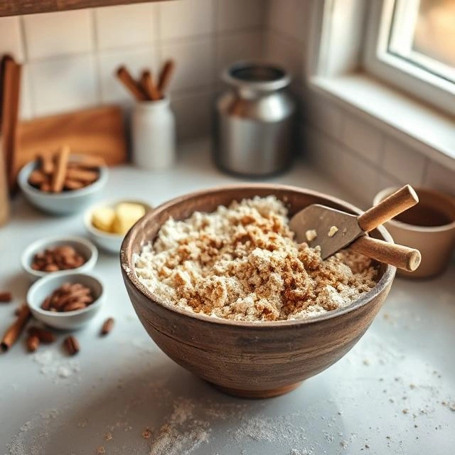 Creating the Streusel Topping