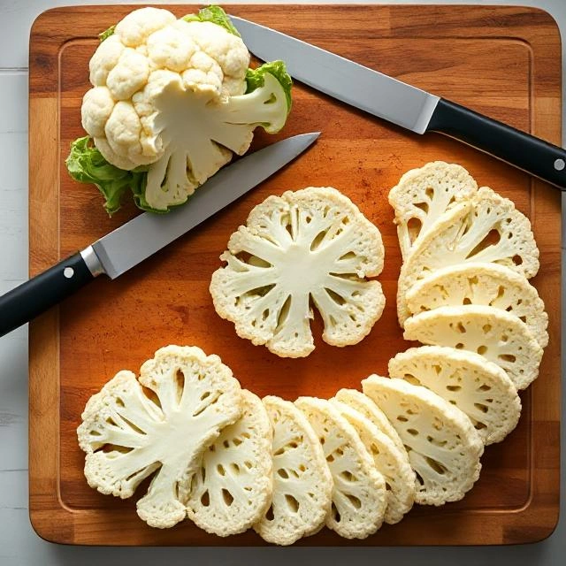 Cut Perfect Cauliflower Steaks