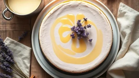 Lavender Honey Cheesecake