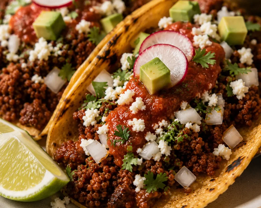 Assembling Chorizo Tacos