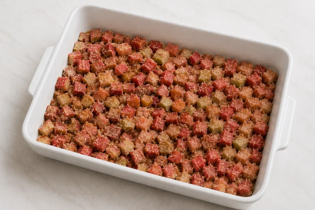 Preparing the Rhubarb Filling