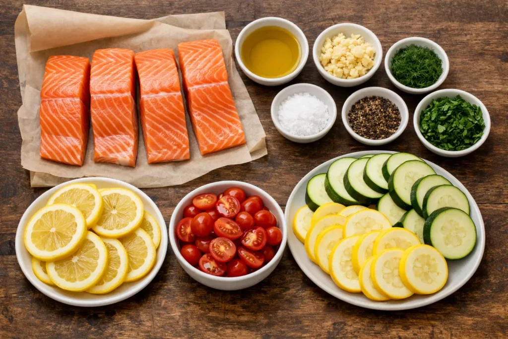 Ingredients for Perfect Salmon en Papillote