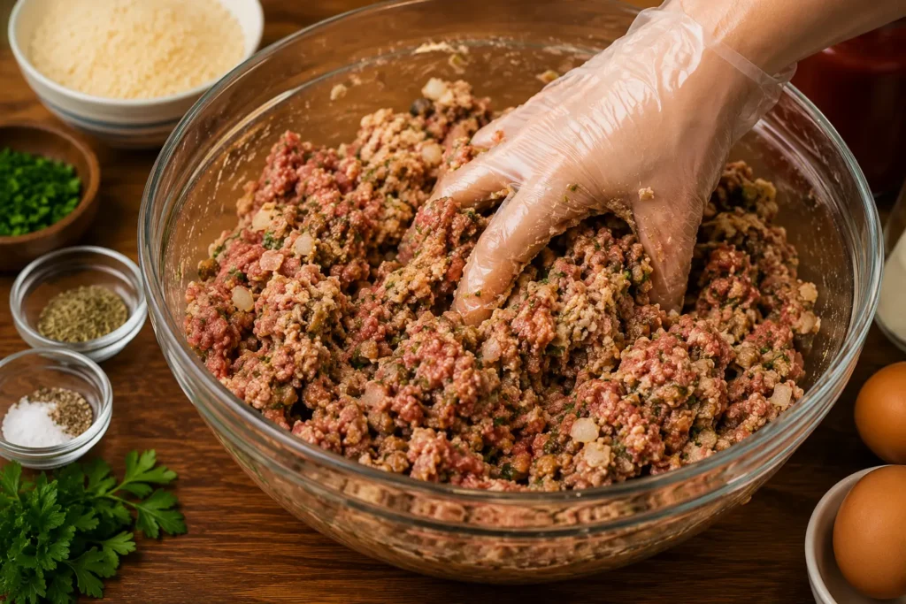 Mixing and Forming the Meatloaf