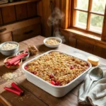Old-Fashioned Oatmeal Rhubarb Crisp