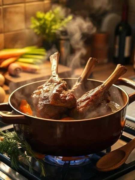 Slow Cooked Braised Lamb Shanks
