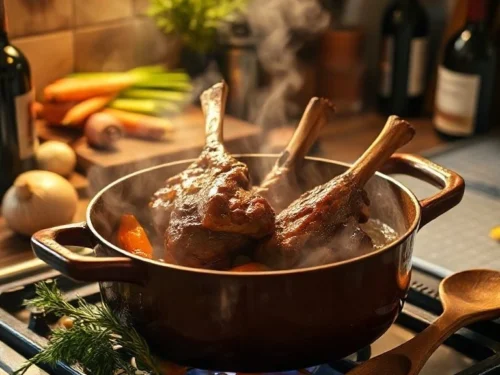 Slow Cooked Braised Lamb Shanks