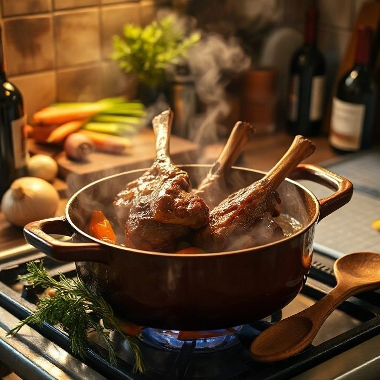 Slow Cooked Braised Lamb Shanks