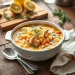 Lemon Chicken Orzo Soup Recipe