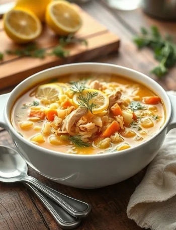 Lemon Chicken Orzo Soup Recipe