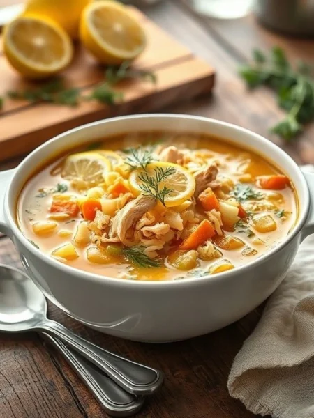 Lemon Chicken Orzo Soup Recipe