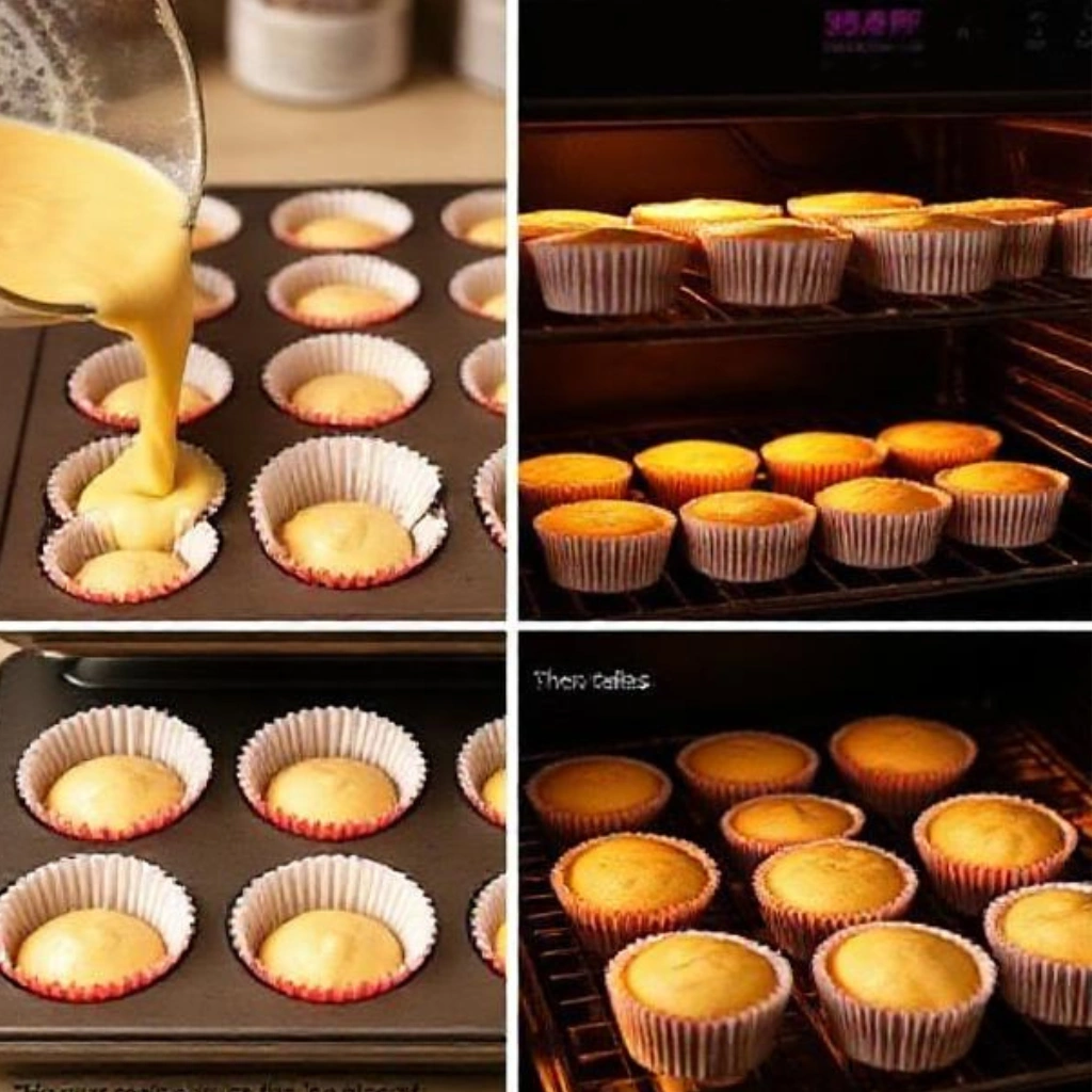 Filling & Baking the Cupcakes