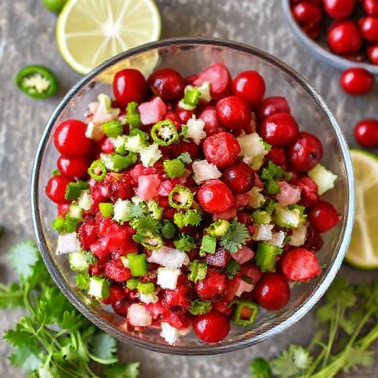 Preparing the Cranberry-Jalapeño Mixture