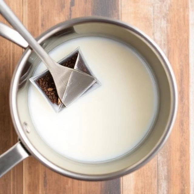 Preparing the Chai-Infused Milk
