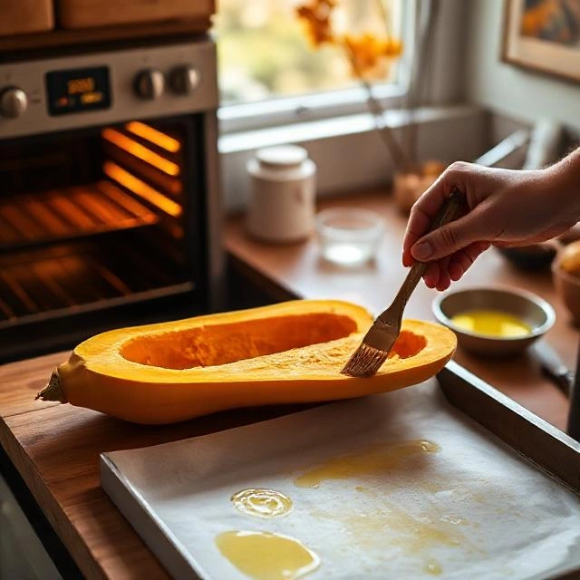 Preparing the Butternut Squash