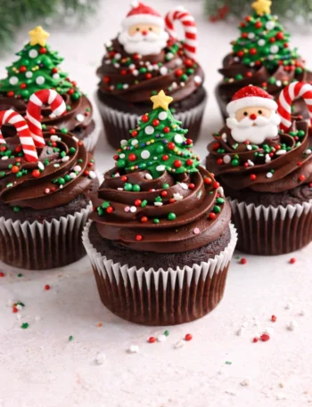 Chocolate Christmas Cupcakes