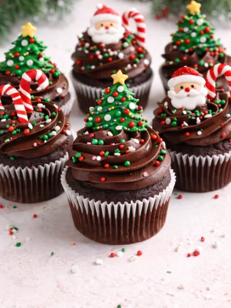 Chocolate Christmas Cupcakes