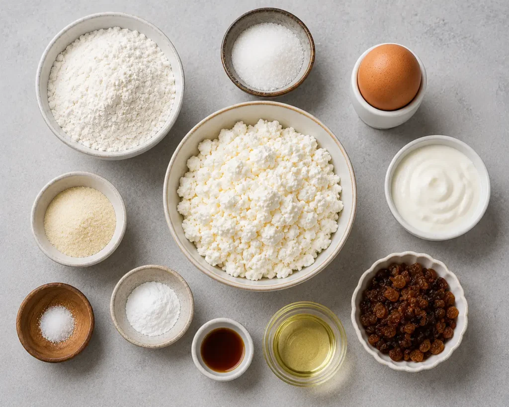 Russian Syrniki Recipe Ingredients
