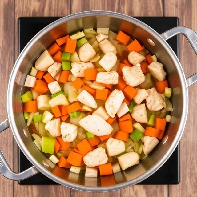 Add Chicken and Seasonings